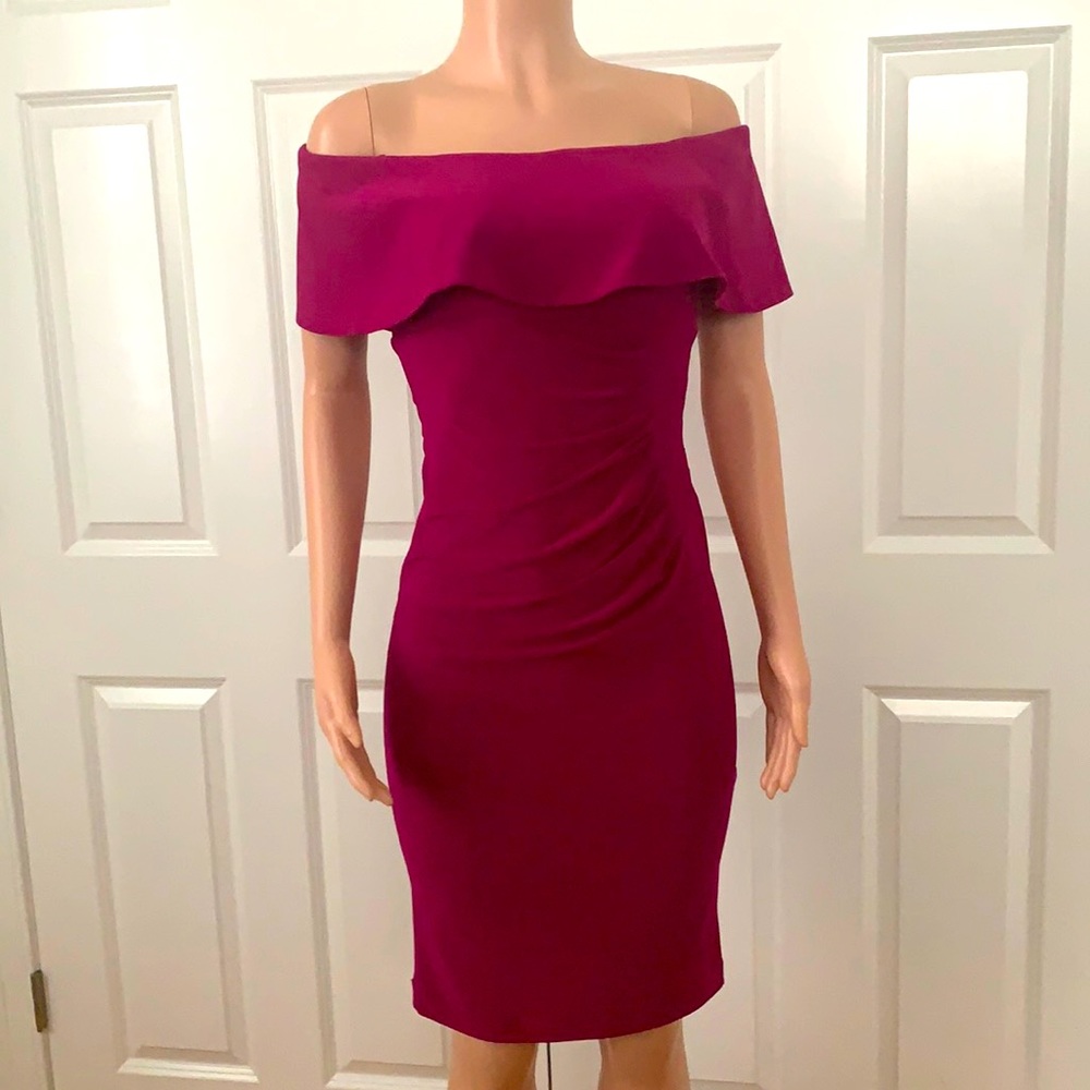 NWT fuchsia off the shoulder dress